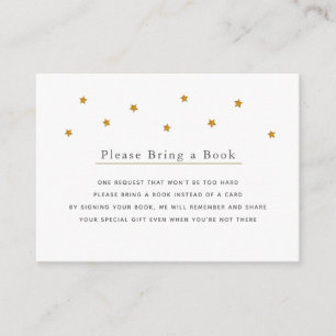 Gold Glitter Stars Neem alsjeblieft een boek Kaart