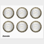 Gold Glitter Stars Productverpakkingslabels Ronde Sticker (Vel)
