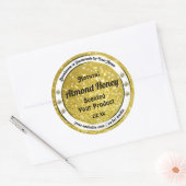 Gold Glitter Stars Sparkle Diamonds Product Labels (Envelop)