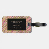 Gold Glitter Stripes Elegant - Speciaal Bagagelabel (Achterkant horizontaal)