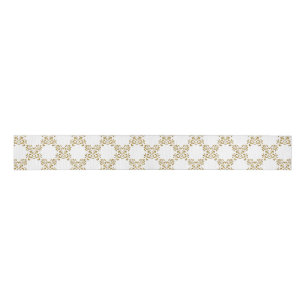 Gold Glitter Style Hearts Weddenschap Pattern Grosgrain Lint