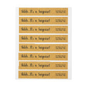 GOLD Glitter SURPRISE Wrap Return Address Labels (Vel)
