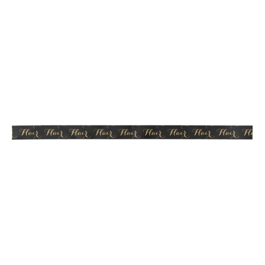 Gold Glitter Text Hair Pattern Lint (Voorkant)