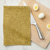 Gold Glitter Texture Theedoek (Quarter Fold)