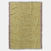 Gold Glitter Throw Blanket Deken (Voorkant Verticaal)