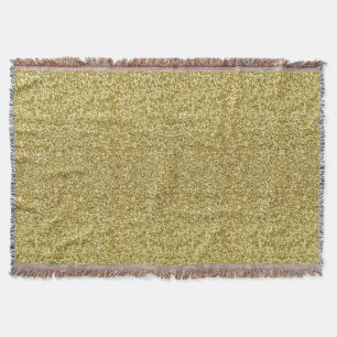 Gold Glitter Throw Blanket Deken