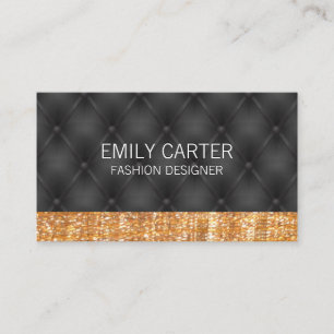 Gold Glitter Trim Luxe opgevuld kussen Visitekaartje