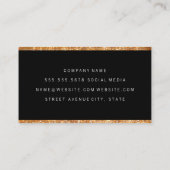 Gold Glitter Trim Variatie Visitekaartje (Achterkant)