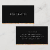 Gold Glitter Trim Visitekaartje (Voorkant / Achterkant)