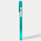 Gold Glitter Turquoise Glam Modern Girly Signature Case-Mate iPhone Case (Achterkant / Links)