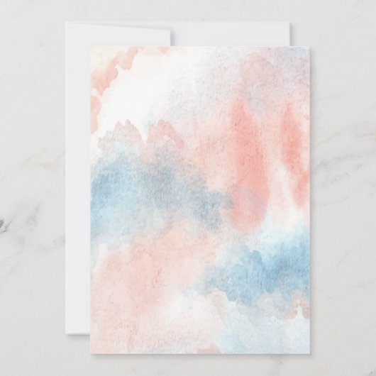 Gold Glitter Unicorn, Waterverf Splash Birthday Kaart (Achterkant)