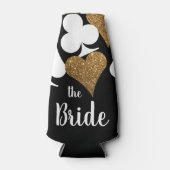 Gold Glitter Vegas Bride Custom Bottle Cooler (Voorkant)