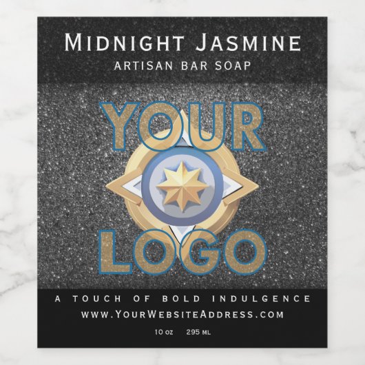 Gold Glitter Vertical QR code Professional Mail Wijn Etiket (Enkel label)