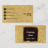 Gold Glitter Visitekaartje (Voorkant / Achterkant)