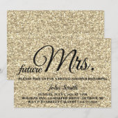 Gold Glitter Vrijgezellenfeest future Mrs. Kaart (Voorkant / Achterkant)