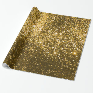 Gold Glitter Wrapping Paper Cadeaupapier