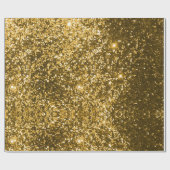Gold Glitter Wrapping Paper Cadeaupapier (Vlak)