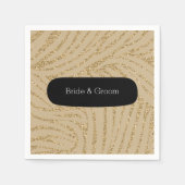 Gold Glitter Zebra afdrukken Servetten (Voorkant)