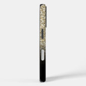 Gold Glitter, zwart, op maat Case-Mate iPhone Case (Achterkant / Rechts)