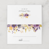 Gold Glitters Plum Paarse Bloemen Huwelijk (Buitenkant ongevouwen)