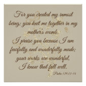 Gold Glittery Bible Verse Uplifting Quote Perfect Poster (Voorkant)