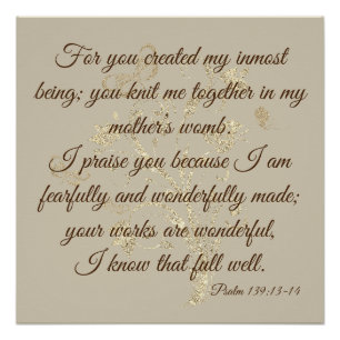 Gold Glittery Bible Verse Uplifting Quote Perfect Poster