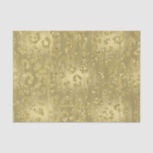 Gold Glittery Leopard Print Tissuepapier