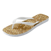 Gold Glittery look Comfortable Teenslippers (Schuin)