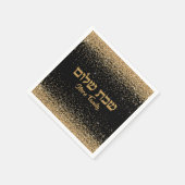 Gold glittery Shabbat Shalom Servet (Hoek)