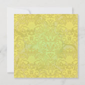 Gold Glitz Damask Wedding Uitnodiging (Achterkant)