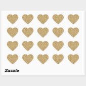Gold Glitz Glitter Hart Sticker (Vel)