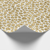 Gold Glitz Glitter Leopard Cadeaupapier (Hoek)