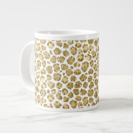 Gold Glitz Glitter Leopard     Extra Grote Beker