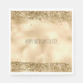 Gold Glitz Glitter Sparkle Confetti Servet (Voorkant)