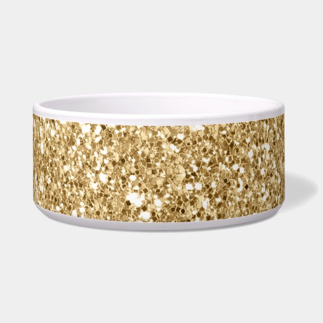 Gold Glitz Glitter      Voerbakje (Voorkant)