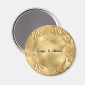 Gold Glitz Zebra gepersonaliseerde prijsopgave Magneet (Voorkant / Achterkant)