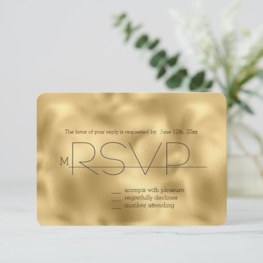 Gold Glitz Zebra Print RSVP (Debout devant)