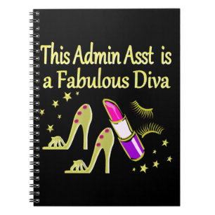 GOLD GLITZY ADMIN ASSISTANT DIVA DESIGN NOTITIEBOEK