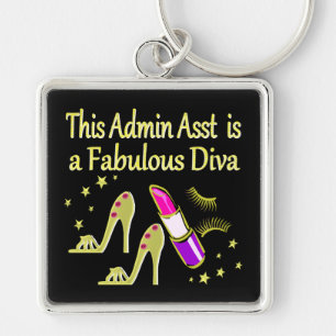 GOLD GLITZY ADMIN ASSISTANT DIVA DESIGN SLEUTELHANGER