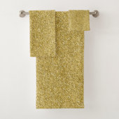 Gold Glitzy Glitter Bad Handdoek (Insitu)