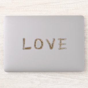 Gold Glitzy Glitter Glam Love Sticker