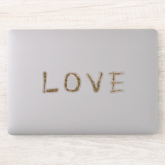Gold Glitzy Glitter Glam Love Sticker (Computer)