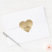 Gold Glitzy Glitter Hart Sticker (Envelop)