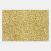 Gold Glitzy Glitter Inpakpapier Vel (Voorkant)