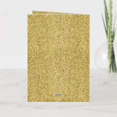 Gold Glitzy Glitter Kaart (Achterkant)
