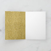 Gold Glitzy Glitter Kaart (Binnen)