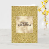 Gold Glitzy Glitter Kaart (Gele Bloem)