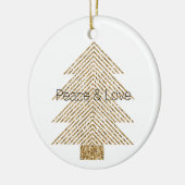 Gold Glitzy Glitter-kerstboom Keramisch Ornament (Links)