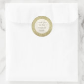 Gold Glitzy Glitter Love Ronde Sticker (Tas)