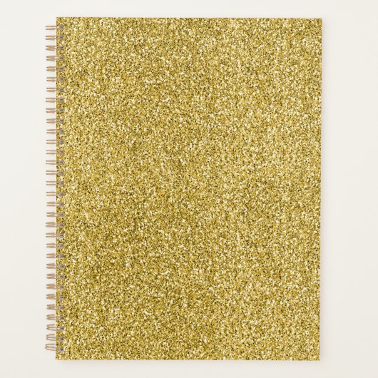 Gold Glitzy Glitter Planner (Voorkant)